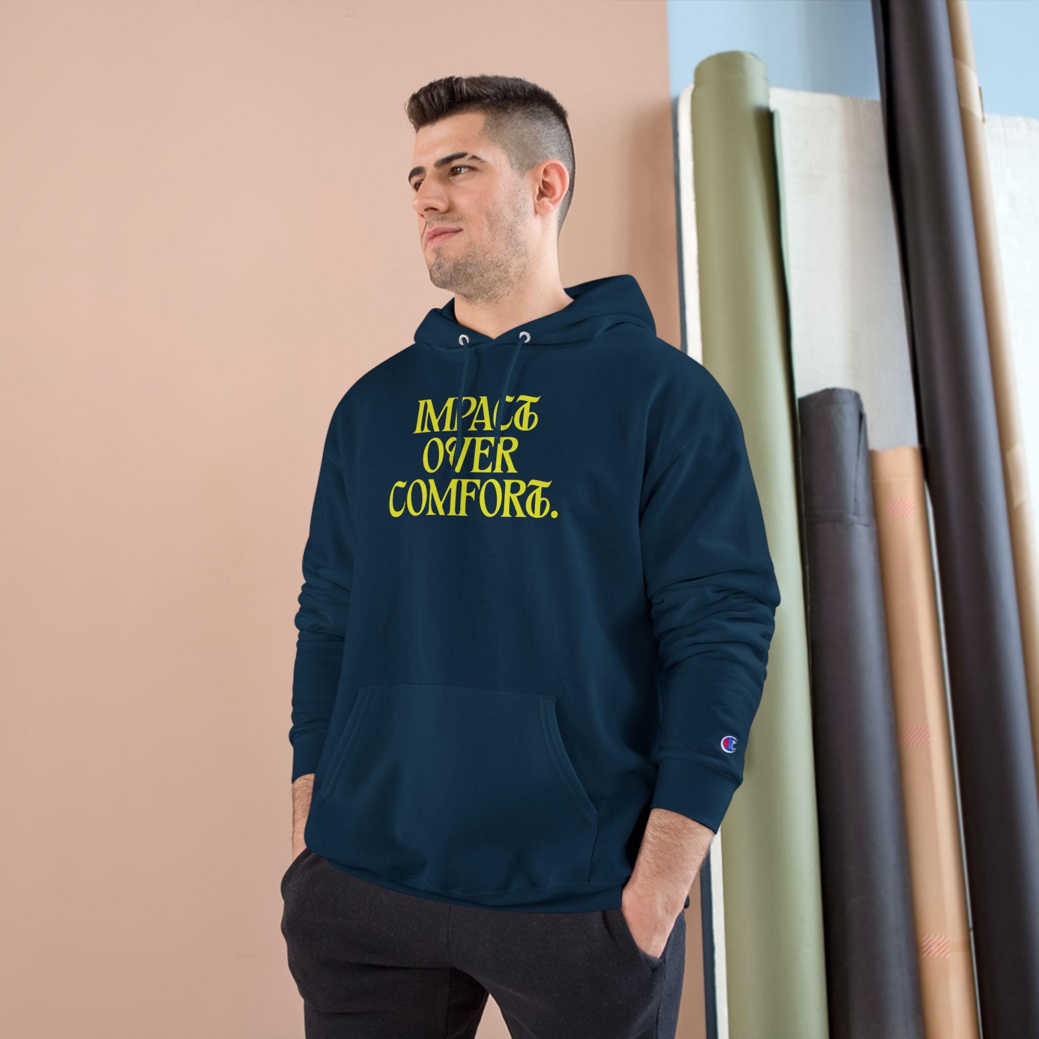 Impact Over Comfort —Champion Hoodie - Image 3